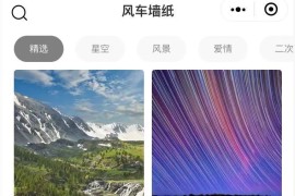 简约风车壁纸自动采集小程序源码 手机壁纸小程序源码