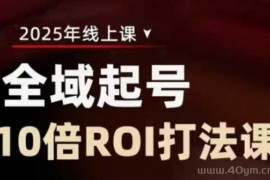 2025全域起号10倍ROI打法课，助你提升直播间的投资回报率