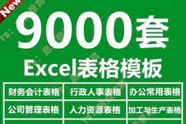 Excel表格模板9000套公司行政管理财务销售计划可视化图表